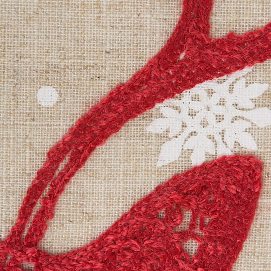 DII® 70" Red Reindeer Embroidered Table Runner